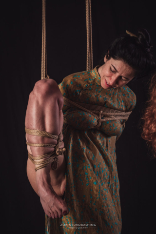 Kinbaku Photography two girls family ties