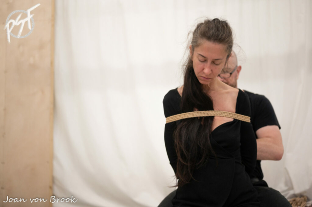 DiscoverKinbaku teaching at Prague Shibari Festival