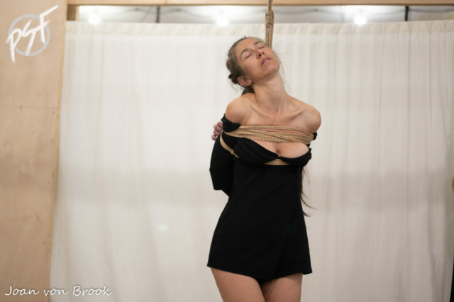 DiscoverKinbaku teaching at Prague Shibari Festival