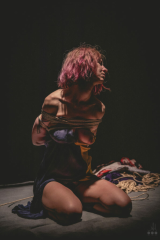 Shibari Kinbaku Session with a beautiful, pink Hair Woman
