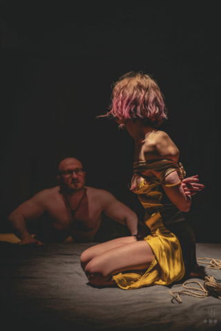 Shibari Kinbaku Session with a beautiful, pink Hair Woman