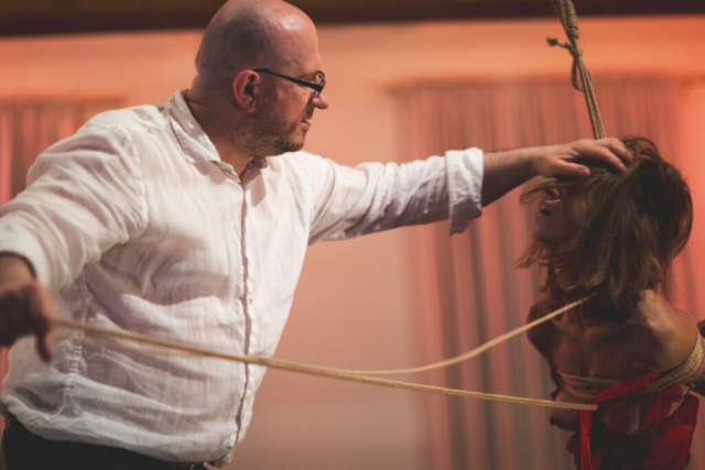 Japanese Rope Bondage (Shibari, Kinbaku) Performance by International educators Alexander MA and Natasha NawaTaNeko, Performance Artists