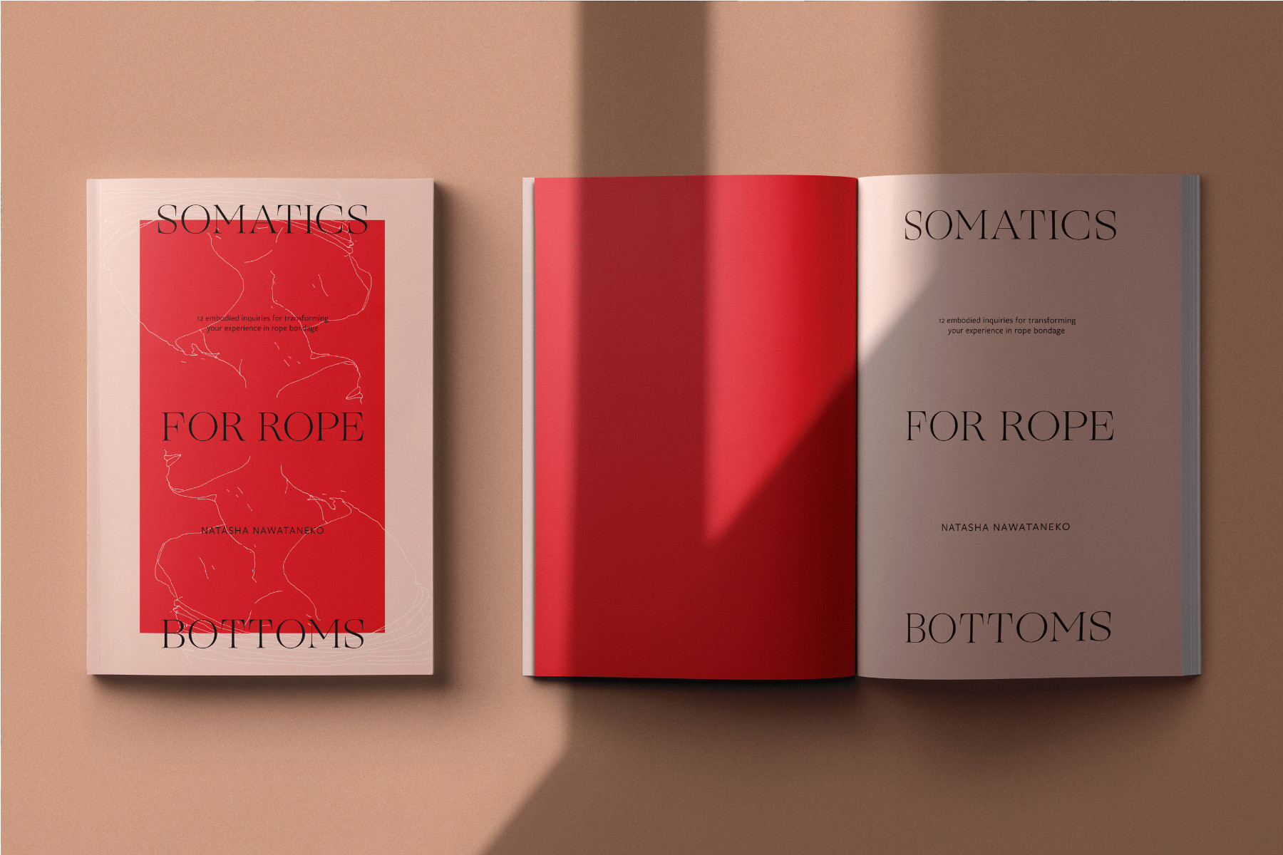 Photos of Cover and first page of Somatic for Rope Bottoms by Natasha NawaTaNeko